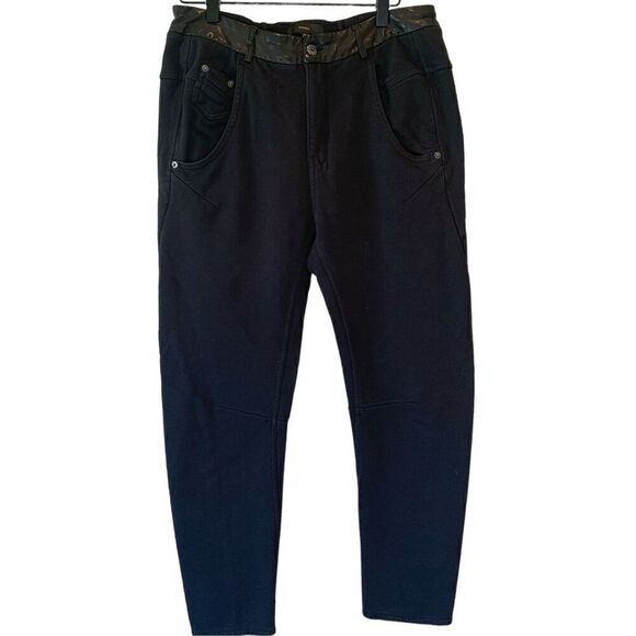 Women Trousers Boyfriend Jogger Jeans Black Size 28 - Picture 1 of 5